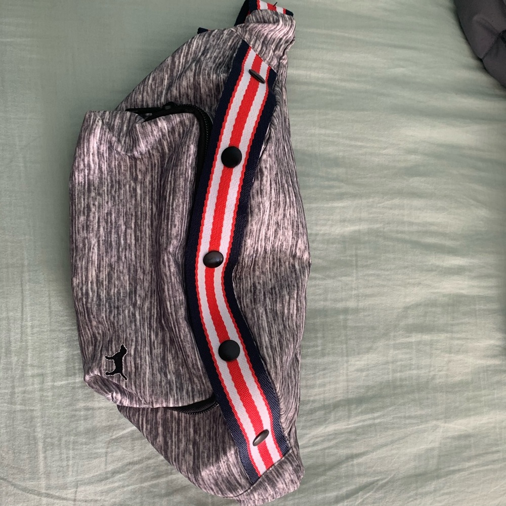 PINK gray, blue, white and red Fanny pack